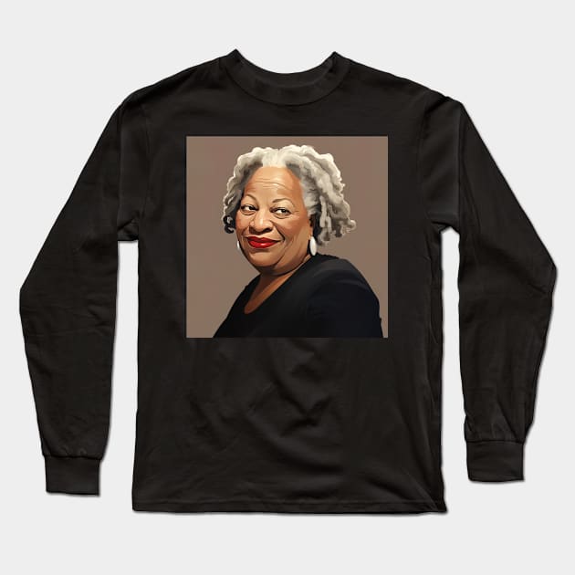 Toni Morrison Long Sleeve T-Shirt by ComicsFactory